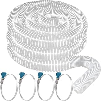 Heavy PVC Dust Collection Hose 2 1/2" x 20', Puncture Resistant PVC Dust Coll...