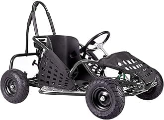 HOVER HEART 79cc 4-Stroke Gas Go Kart, 2.5HP Off Road GoKart EPA Approved with Steel Tubular Frame, Seat Belt, 13 inch All-Terrain Tires for Kids and Teens (Black)