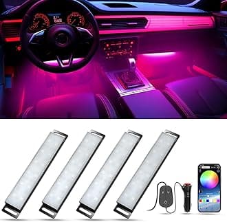 Honalia Car Lights Interior, LED Lights for Car Interior with APP Control, Truck Inside Lights with DIY Mode and Music Mode, Ambient Lighting for Men, DC 12V