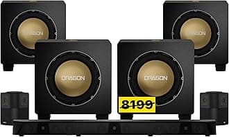 Dragon 11.4.6 Ch Surround System w Dolby Atmos/DTS:X Pro (Pro Cinema Engine), HiFi AMTs, Quad Reference 12" Subs, Bipolar Surr, 6 Discrete Height Ch, 5500Watts Max Output. AVR Grade Soundbar