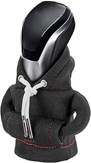 Gear Shift Hoodie, Universal Car Shift Knob Cover, Velvet Fabric, Black
