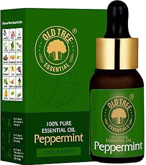 Old Tree Peppermint Essential Oil (30ml) - for Home Fragrance, Hair Growth, Headache Relief - Stress Relief Oil with Dropper for Sore Muscles and Joints