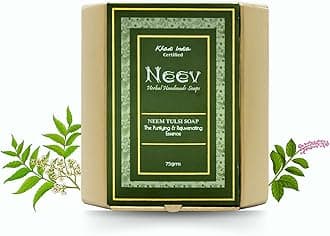 Neev Herbal Handmade Soaps Neem Tulsi Soap The Purifying and Rejuvenating Essence - 75 Gms