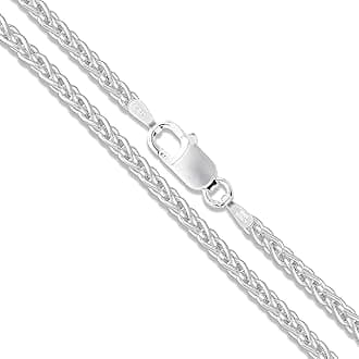 Sterling Silver Wheat Chain 1.5mm 1.9mm 2.6mm 3.4mm 4.4mm 5.1mm 6mm 8mm Solid 925 Italy New Foxtail Spiga Necklace