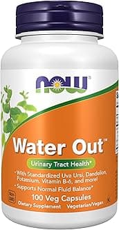 Now Foods Water Out 100 Veg Capsules | Fluid balance Supplement | With Standardized Uva Ursi, Dandelion, Potassium, Vitamin B-6, and more | Supports a Healthy Urinary Tract.