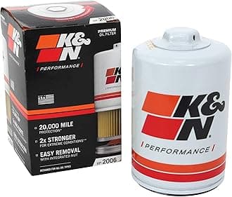 K&N Oil Filter - Spin-On 76x121mm compatible with Chevrolet, GMC, Buick, Cadillac, Hummer, Pontiac, Saturn, Isuzu, Saab (HP-2006)