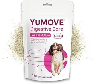 YuMOVE Digestive Care & Fibre, Dog Pre and Probiotic Supplement for Gut Health, Digestive and Anal Glande Support, All Ages and Breeds with Sensitive Digestion, 180g