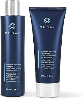 Advanced Hydration Shampoo and Conditioner Set Infused with REJUVENIQE For Dry Fine to Medium Hair - Moisturizes & Strengths - Sulfate-Free, Paraben-Free, Frizz-Reducing - 8 fl. oz. & 6 fl. oz.