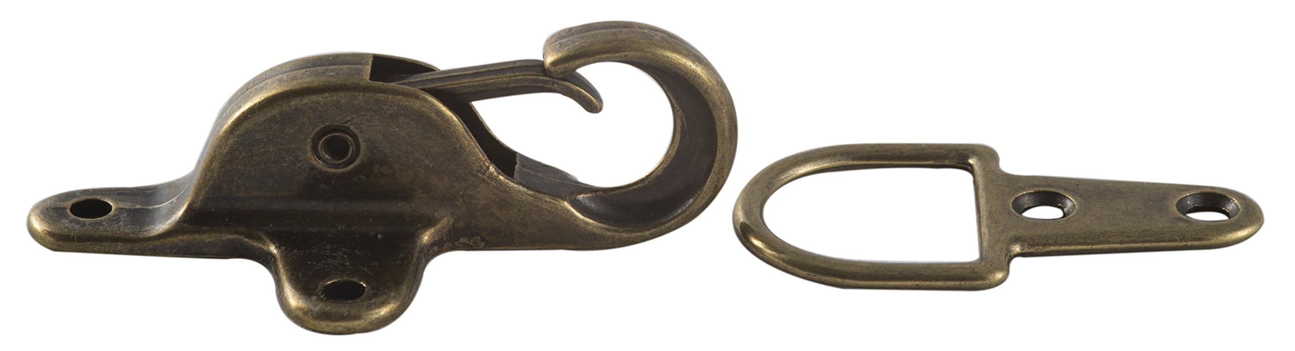 Over-Latch Clasp Closure in Antique Brass Finish