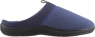 isotoner Men's Open Back Slipper with Memory Foam and Indoor/Outdoor Sole