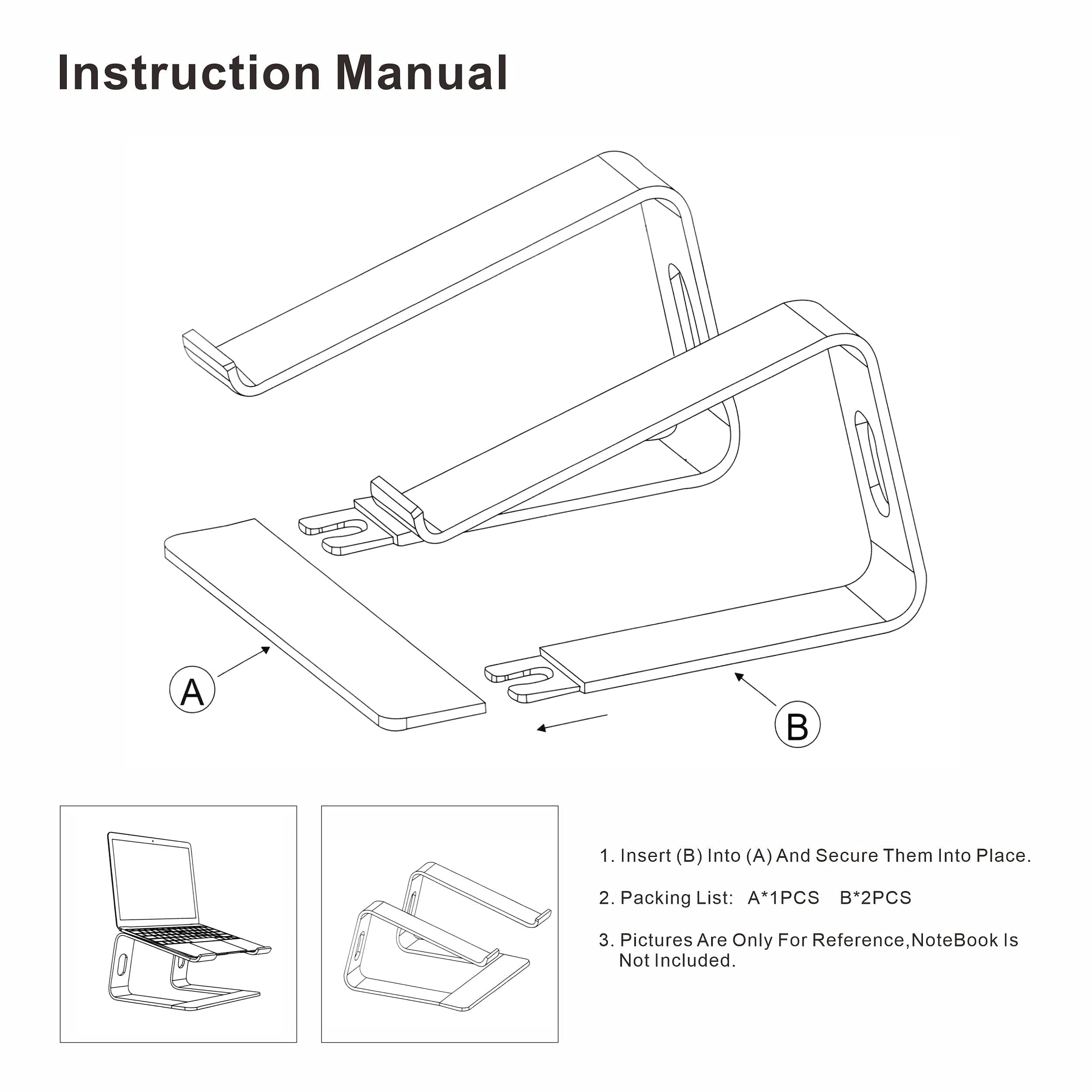 Ergonomic Aluminum Laptop Mount - Adjustable Computer Stand for MacBook Pro/Air HP Lenovo Samsung Dell - Fits 10-17.3" Laptops (Apple Green)