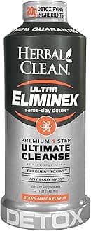 Herbal Clean - Ultra Eliminex, Premium 1 Step Ultimate Cleanse, Same-Day Detox, (Straw-Mango, 32 fl oz)
