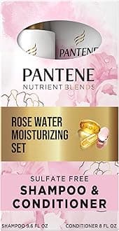 Nutrient Blends Miracle Moisture Boost Rose Water Shampoo & Conditioner Dual Pack for Dry Hair, Sulfate Free