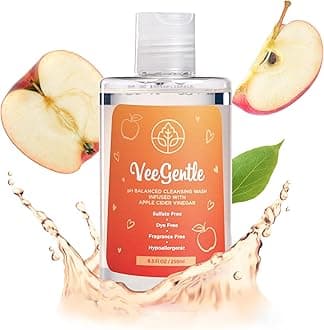 VeeFresh - VeeGentle pH Balanced Feminine Wash with Apple Cider Vinegar - Gentle, Soothing Vaginal Wash Cleanser, 250ml Intimate Soap for Women - Hypoallergenic Feminine Hygiene Wash for Odor Control