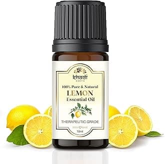 Lemon Essential Oil for Skin & Aromatherapy | 100% Pure, Natural & Undiluted Therapeutic Grade Essential Oil for Skin Pigmentation, Face and Hair Care - 0.34 fl oz
