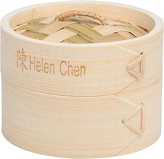 Helen Chen's Asian Kitchen 4-Inch Bamboo Steamers, Set of 2
