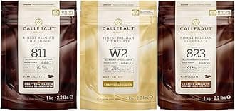 Callebaut Belgian Chocolate Callets Bundle Milk, Dark and White 3 x 1Kg bags