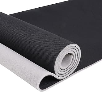 Headliner Fabric Mesh Type 60" W×45" L with Foam Backing Headliner Material Car Roof Upholstery Fabric for Automotive Truck RV Boat Home Replacement DIY, Black