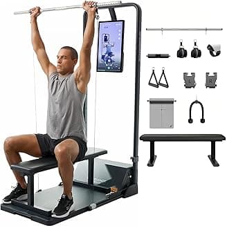 Gym Monster Smart Home Gym, Multifunctional Strength Training Machine, Smith Machine Power Cage Workout Station, Squat Rack Cable Machine, Full Body Fitness Equipment for Home Workout
