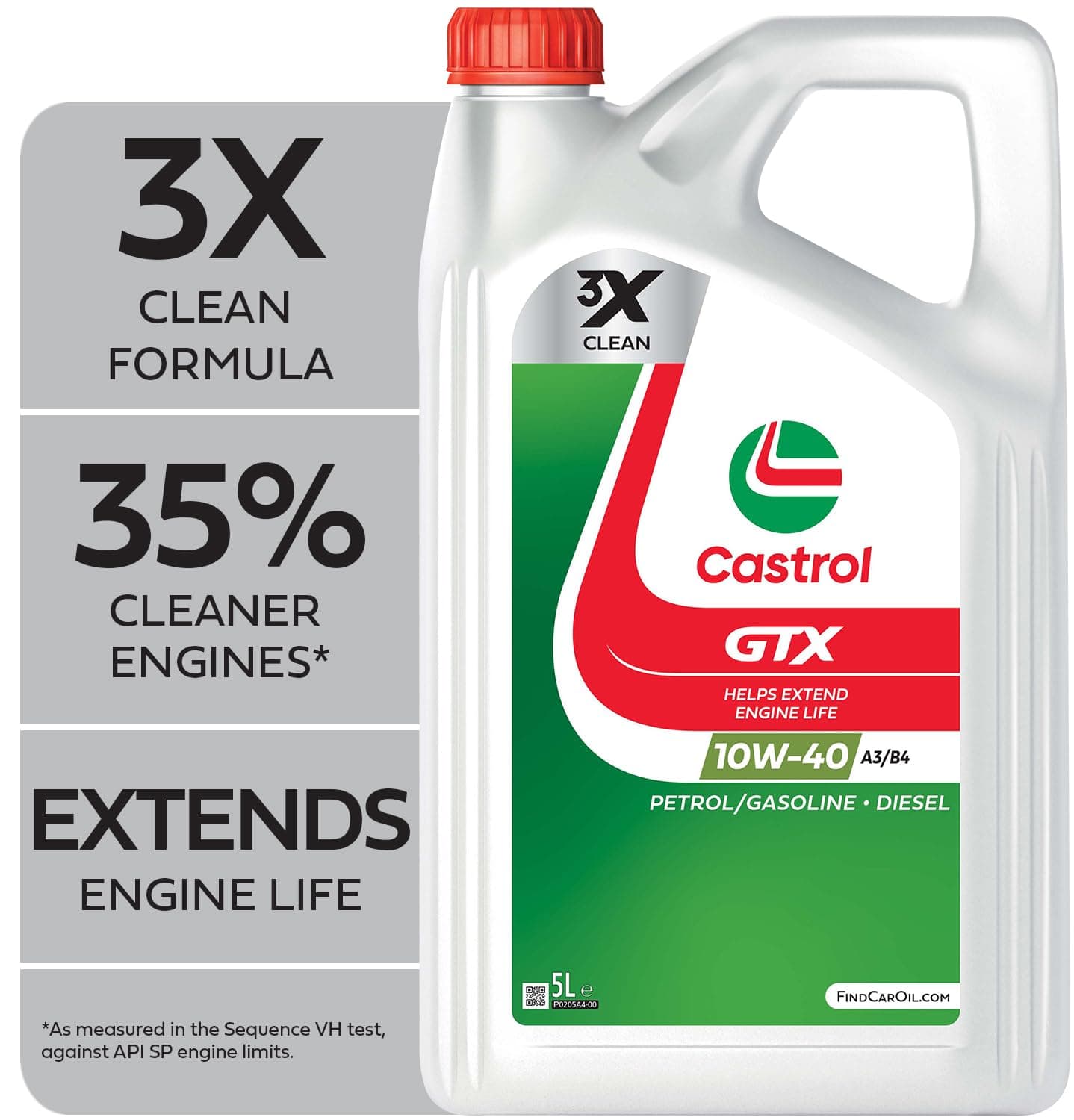 Castrol GTX 10W-40 A3/B4 Engine Oil 5L