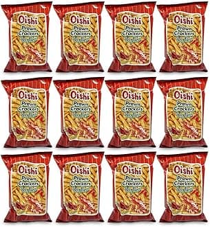 Oishi Prawn Crackers Spicy Flavor 60g Pack of 10