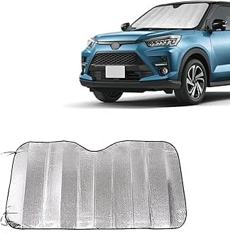1 PC Car Front Windshield Sunshade, 51.18" x 23.62" Thickened Foldable for Easy Storage Insulated Reflective Foam Sunshade, Summer Essentials Accessories, Suitable for Cars, SUVs (Silver)