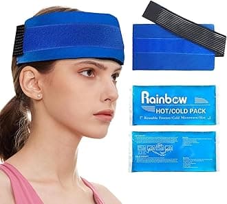 Reusable Hot and Cold Packs for Injuries, 2 Flexible Gel Ice Pack Cold Hot Compress for Joint Pain, Muscle Soreness, Tension Headache, Adjustable Therapy Wrap for Knees, Back, Shoulders, Arms and Legs