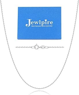 Jewlpire 1.1mm Italian Solid 24k Real Gold Over 925 Sterling Silver Chain Necklace for Women, Thin Cable Chain Shiny & Lightweight & Sturdy Women's Chain Necklaces, 16 18 20 22 24 Inch