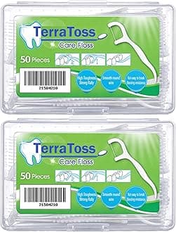 Dental Floss Picks [100 Pcs] | 2 Box of 50 Pcs each | Premium Toothpicks for Fresh Breath, Clean Teeth & Healthy Gums (BOX (100 Pcs))