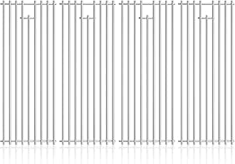 jkxoo 4Pack 7.5" x 19.25" Stainless Steel BBQ Grill Grates Replacement Parts for 16517 Bull BBQ Angus, Brahma, Lonstar Select, Outlaw Steer Premium, Lonestar Select 7 Burner