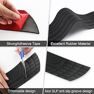 SINGARO Car Rear Bumper Protector, 43.3inch x3.5inch Car/SUV Universal Rubber Anti-Scratch Trunk Exterior Accessories