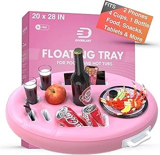 Premium Floating Drink Holder for Pools & Hot Tub – Beach & Outdoor Cup Holder – Fun, Versatile & Portable Serving Bar (Pink)
