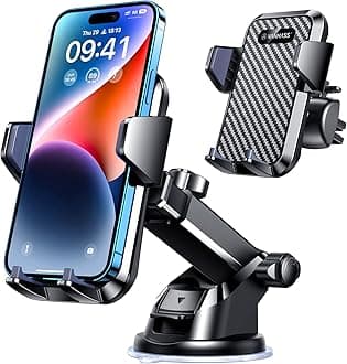 VANMASS【85+LBS Strongest Suction & Military-Grade 2026 Ultimate Car Phone Mount【Patent & Safety Certs】 Cell Phone Holder Truck for Dash Windshield Vent for iPhone 17 Pro Max Automobile Accessory Kits