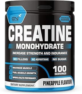 Creatine Monohydrate, Strength, 100% Pure Creatine, Lean Muscle Building, Supports Muscle Growth powder, Athletic Performance, Recovery [100 Serving, Pineapple]