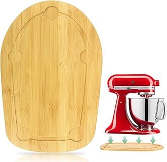 Mixer Slider Compatible with Kitchen aid Bowl Lift 4 .5-5 Qt Stand Mixer Bamboo - Kitchen Countertop Storage Mover Sliding Caddy for Kitchen Aid 4 .5-5 Qt Mixer(4.5-5 Qt with Foot Slot 1 - Natural)