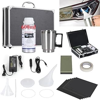 ROYWOO Headlight Repair Kit,Automobile Headlight Restoration Kits with 600ML Repair Liquid,Car Headlight Polish Repair Tool for Repair Headlight Yellowing, Haze, Scratches