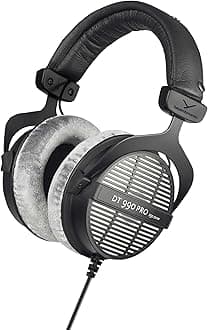 beyerdynamic DT 990 Pro 250 ohm Over-Ear Studio Headphones For Mixing, Mastering, and Editing, Wired