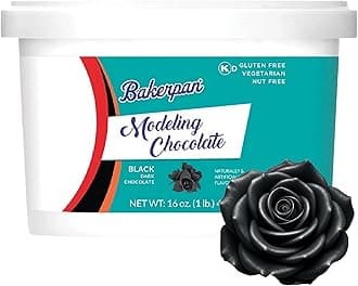 Bakerpan Black Modeling Chocolate - 1 Pound - Sculpt Cakes, Model Figurines, and Create Cake Toppers (Made in USA)