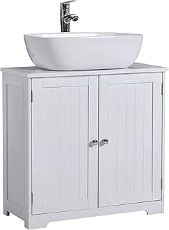 Bath Vida Priano Under Sink Bathroom Cabinet Floor Standing Storage Cupboard Basin Unit, White