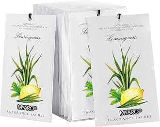 MYARO12 Packs Lemongrass Scented Sachets for Drawer and Closet, Long-Lasting Sachets Bags Home Fragrance Sachet for Lover