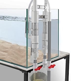 hygger Aquarium Fish Waste Collector, Aquarium Filter Accessory, External Hanging DIY Aquarium Overflow Pipe Filter with Fish Impurity Separator Collection Box, Fish Tank Siphon Filtration System