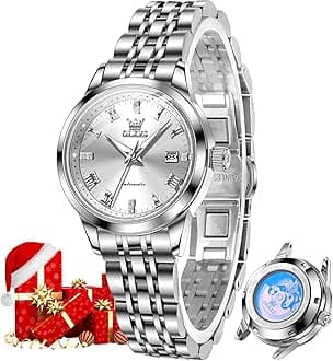 Ladies Luxury Gold Silver Stainless Steel Quartz Watch Waterproof Date