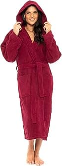 Towelling Robe 100% Egyptian Cotton Bathrobe - Women's Men Highly Absorbent Terry Hooded For Bath Shower Spa Hotel