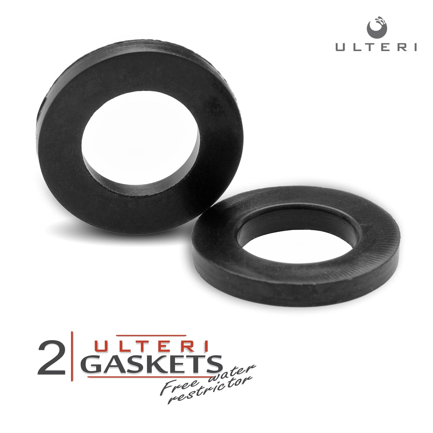 Ulteri Shower Head Washers Gaskets for Hand Held Hoses Or Shower Heads FREE: Flow Restrictor
