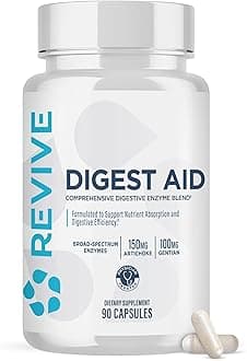 Revive MD Digest Aid, Digestive Support Supplement for Men & Women - Comprehensive Digestive Enzyme Blend with Probiotics & Prebiotics for Gut Health & Healthy Digestion (90 Capsules, 90 Servings)