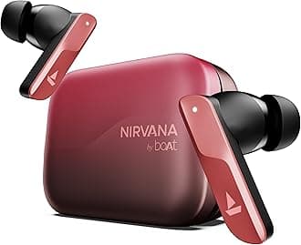 Nirvana X TWS (2025), Knowles Dual Drivers,Hi-Res Audio LDAC,App Support,ENx,Dual Pair,Spatial Audio,Fast Charge, Bluetooth Earbuds, TWS Ear Buds Wireless Earphones with mic (Galactic Red)