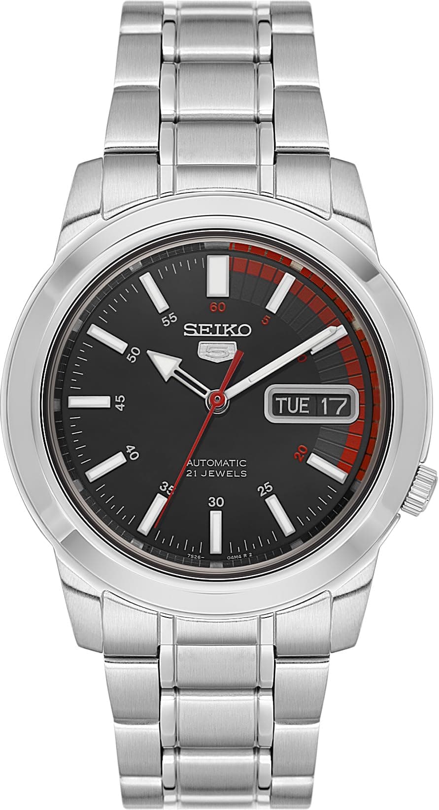 SEIKO Automatic Watch for Men 5-7S Collection - with Day/Date Calendar, Luminous Hands, Stainless Steel Case & Bracelet