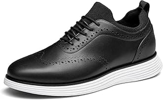 Men's Dress Sneakers Oxfords Casual Formal Business Wingtip Brogue Shoes,Black,Size 10,SBOX2326M