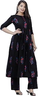 G for Girl Women's Cotton Kurta Palazzo Pant Set