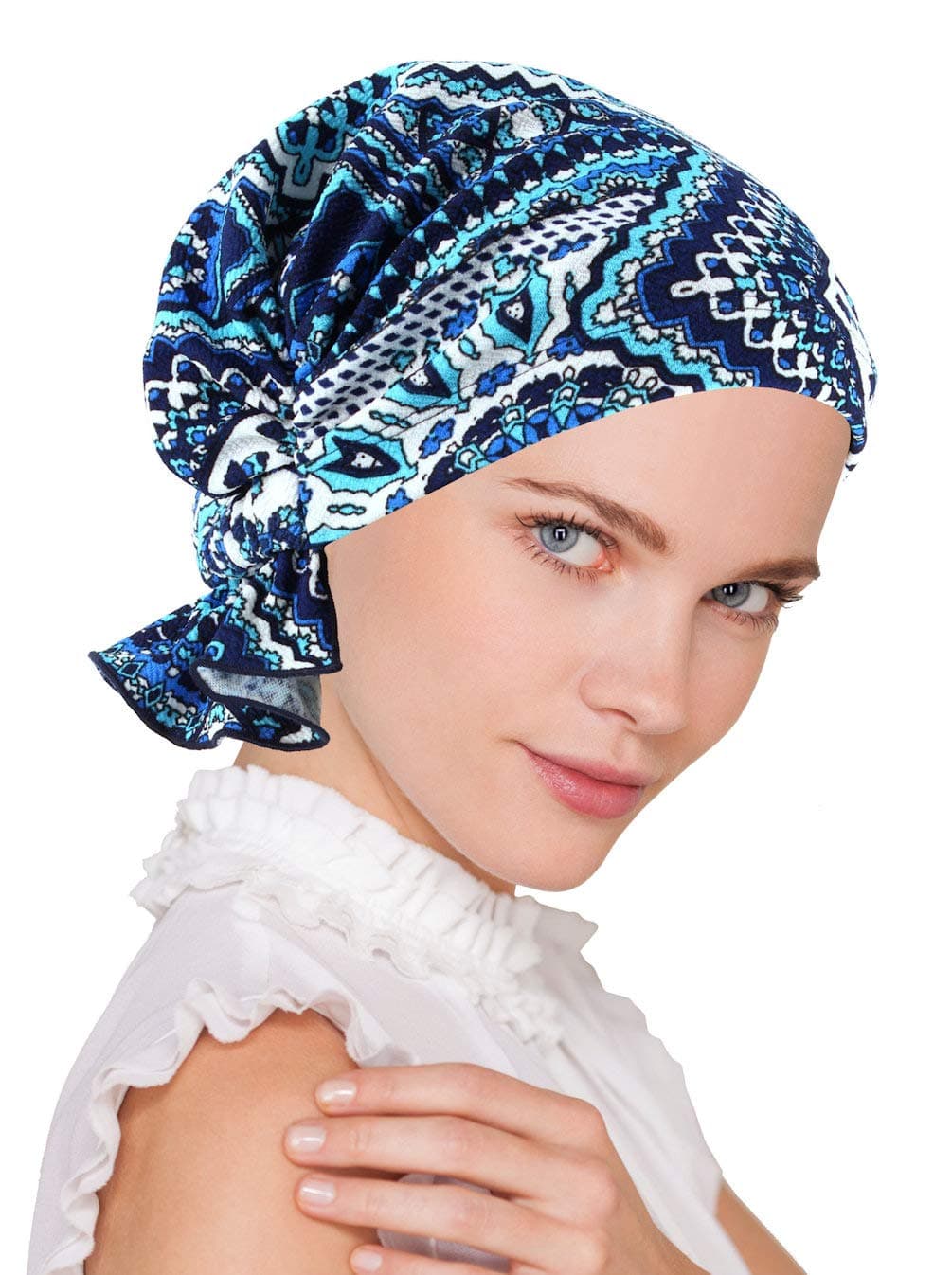 Turban Plus The Abbey Cap in Poly Knit Chemo Caps Cancer Hats for Women